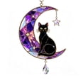 thumbnail image 2 of ShaoXinWan Halloween Acrylic Stained Glass Suncatcher, 5-Piece Spooky Window Hanging Ornament Set, Gothic Indoor Outdoor Home Party Decoration, 2 of 6