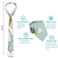 thumbnail image 4 of Floral Tie & Polyester Tie Option: Daisy Pattern Necktie, Cost-effective and Stylish, Perfect for Weddings and Special Occasions, 4 of 4