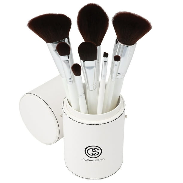 Coastal Scents Creme de la Creme Makeup Brush Set, 8 Elegant Cosmetic