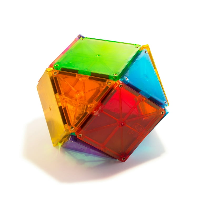 Magna-Tiles Kids 32-Piece Clear Colors Set, Original