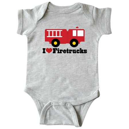 

Inktastic I Heart Firetrucks Gift Baby Boy or Baby Girl Bodysuit