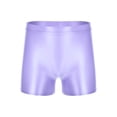thumbnail image 5 of CHICTRY Mens Glossy Short Leggings Solid Color Shorts for Swimming Fitness Jogging Purple XL, 5 of 7