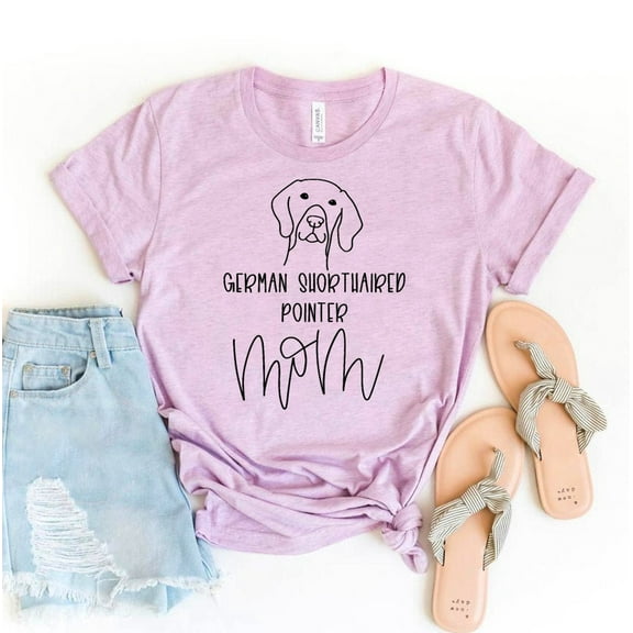 German Short Haired Pointer Mom T-shirt Doggy Shirts Dog Lover Shirt Pet Owner Top Fur Mama Tee Women's Rescuer Gift Paw Breed Tshirt