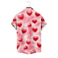 thumbnail image 5 of TaTaai Men's Valentine's Day Print Shirt, Short Sleeve Button Down Casual Blouse, Romantic Gift Top Gift, 5 of 5
