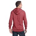 thumbnail image 3 of District - Young Mens Marled Fleece Full-Zip Hoodie Dt192 - Marled Deep Red - 4XL, 3 of 3
