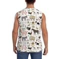 thumbnail image 4 of Disketp Farm Animals 4 Sleeveless Tshirts For Men, Muscle Shirts For Men Dry Fit Tank Top-3x-Large, 4 of 8