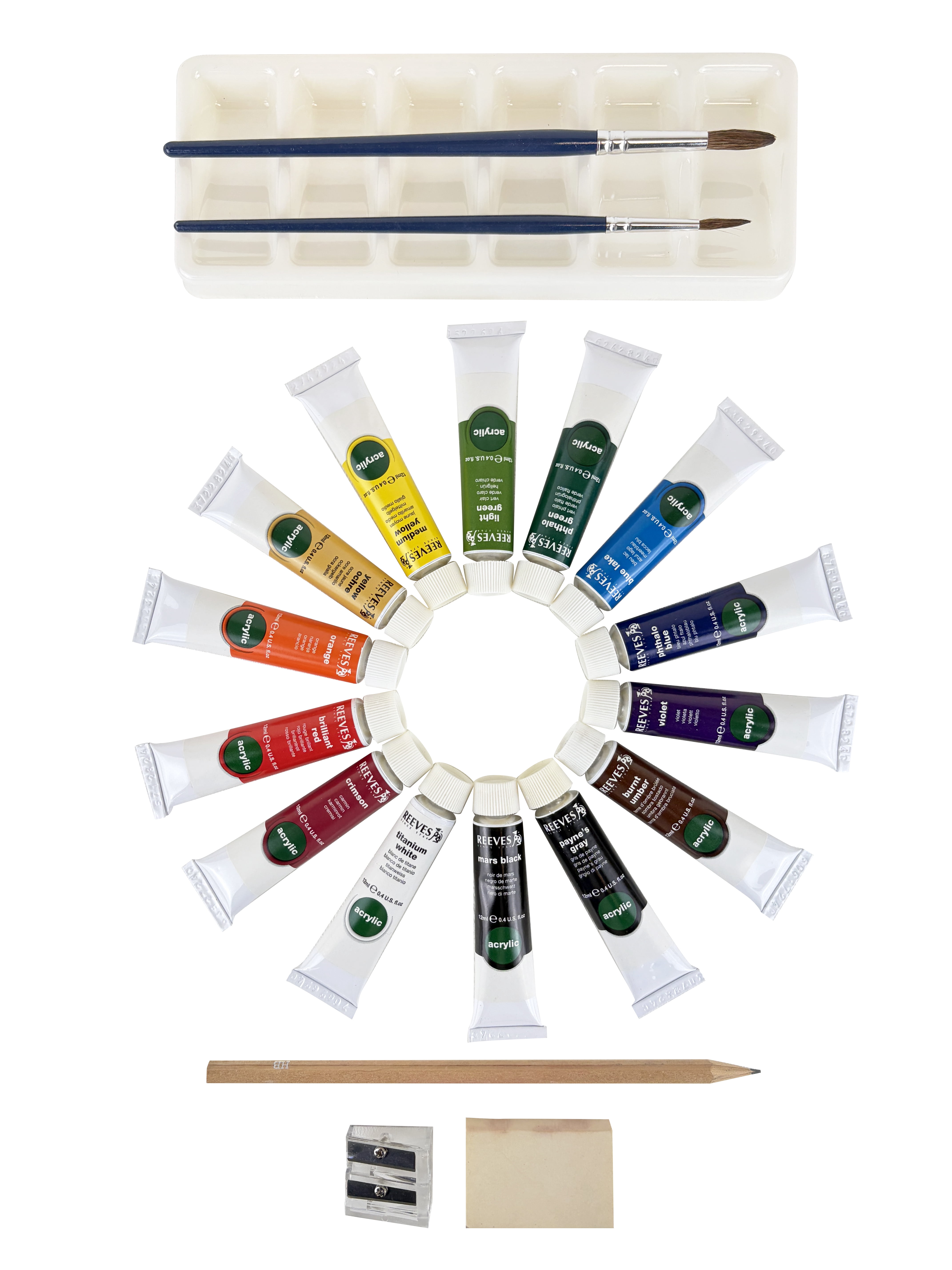 Reeves Deluxe 20 Piece Acrylic Artist Paint Set