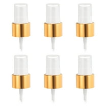 6 Pcs Gold White Spray Top, 20/410 Fine Mist Sprayer Reusable Replacement Spray Bottle Pump Plastic Top