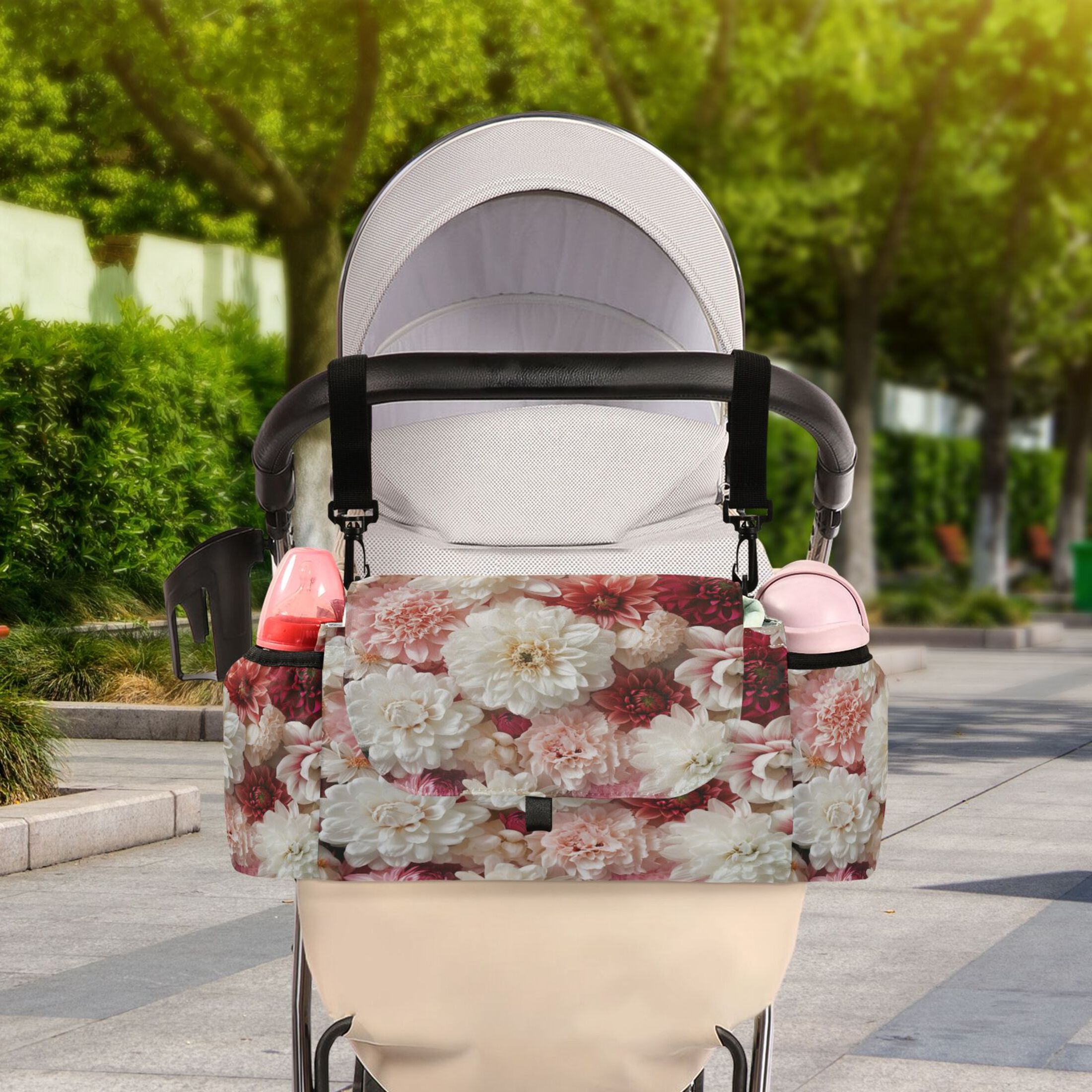 DIXRUYEE Stroller Organizer Spring’s Tender Bloom Printed