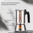 thumbnail image 3 of Moka Pot cafetera portátil para estufa de 300 ml para estufas eléctricas para estufas de inducción Anggrek Otros, 3 of 8