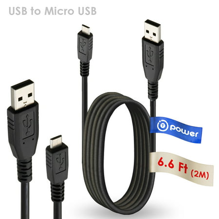 T-Power (TM) ( 6.6 ft Long ) Micro-USB to USB Cable for Samsung Acclaim Admire Behold II Brightside Caliber Captivate Glide Character Chrono Smartphone Mobile Cell Phone Data Sync Charging