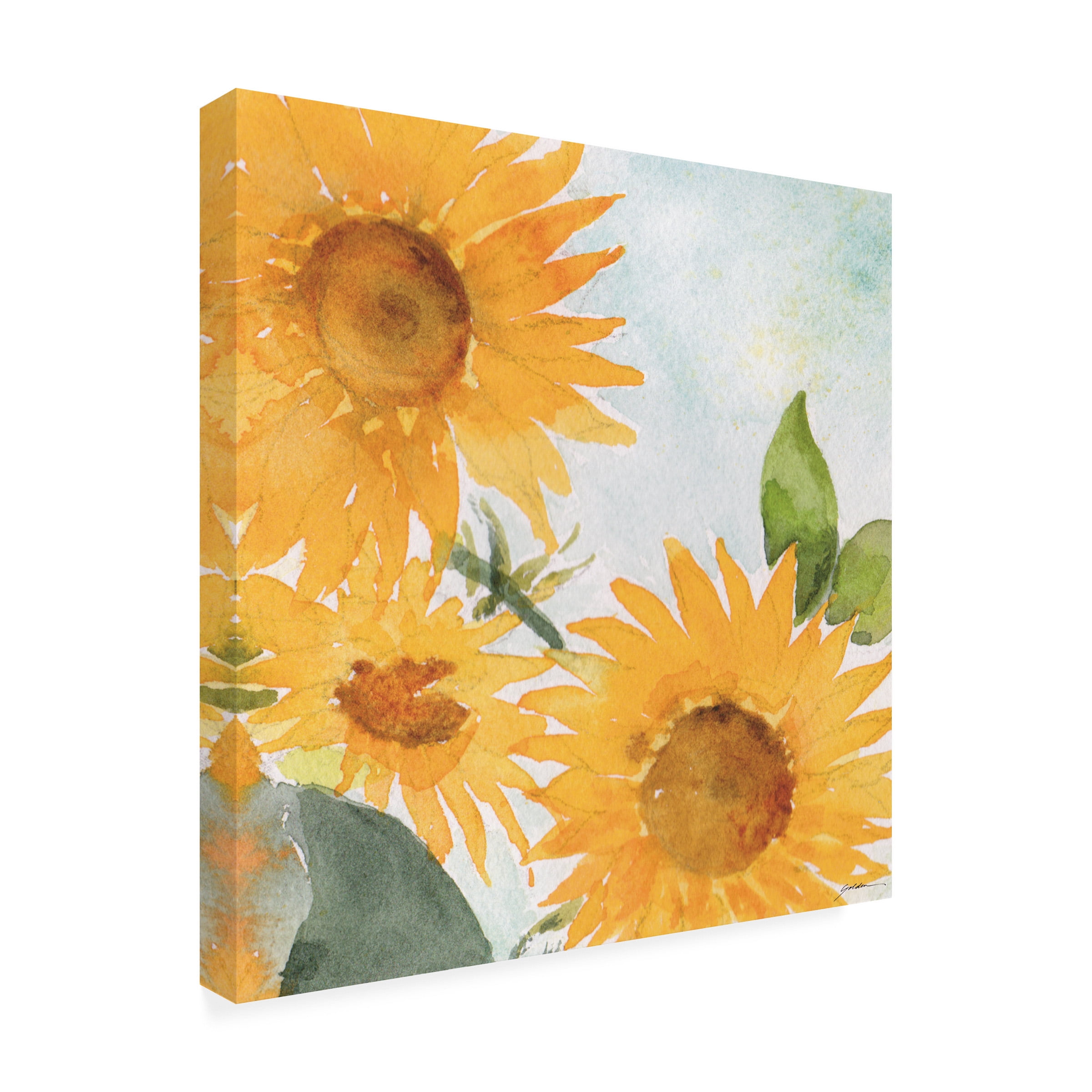 Sheila Golden 'Sunflowers Against The Sky' Outdoor Canvas 14x14