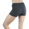 thumbnail image 2 of ToBeInStyle Women's Cotton-Spandex Blend 12" Outseam Shorts 3XL, Charcoal, 2 of 3