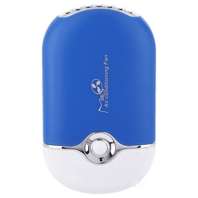 Ventilateurs Portables Mini USB Rechargeables Électriques Sans Pales Ventilateur de Climatisation Réfrigérant pour Cils (Bleu)