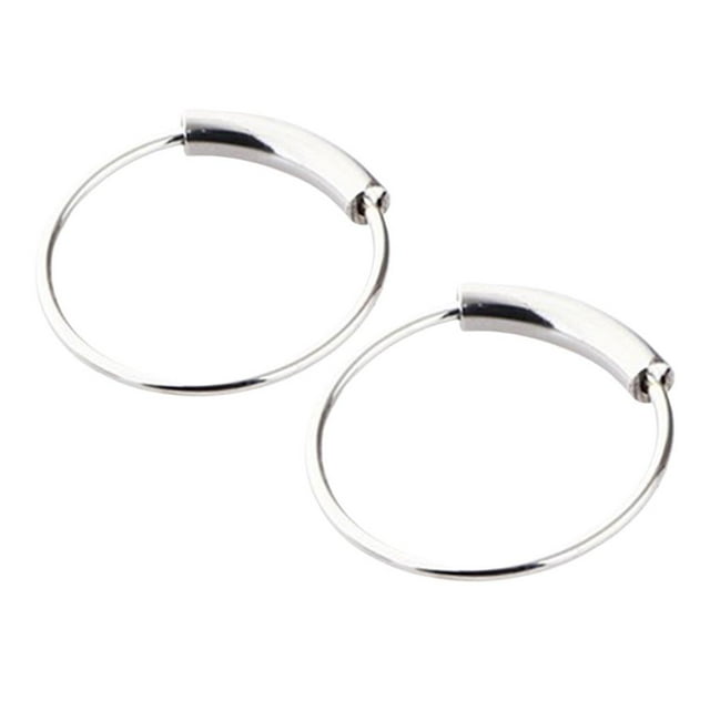 2 aros para la nariz de acero inoxidable de 6 mm, 8 mm y 10 mm de diámetro disponibles. 10 mm de plata
