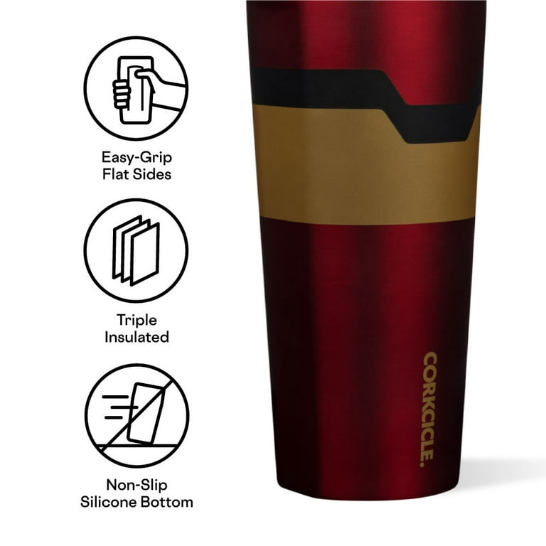 Corkcicle 24 oz Marvel Travel Tumbler Cup, Stainless Steel, Triple  Insulated, Water Bottle, Iron Man