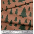 thumbnail image 2 of Soimoi Brown Rayon Fabric Deodar Cedar Tree Print Sewing Fabric Yard 42 Inch Wide, 2 of 3