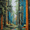 Enchanted Forest, variant on Two Foxes Cubism Canvas Print, Modern Animal Wall Art for Living Room Bedroom Office Hallway Home Decor
