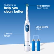Oral-B Toothbrush, Pro 100 Precision Clean, Battery Power Toothbrush, White