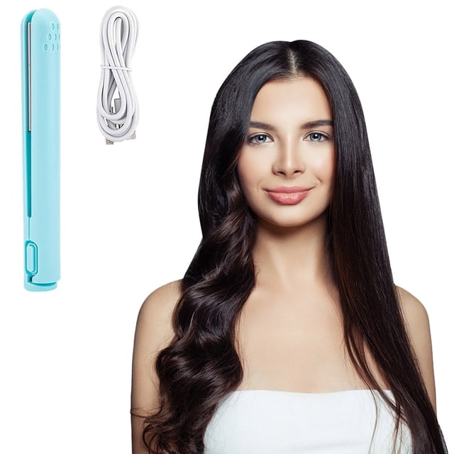 WIFKLSIIPG 2 in 1 Mini Curling Portable Travel Curling Rechargeable Small USB Curler Ceramic Mini Curler Mini Curling