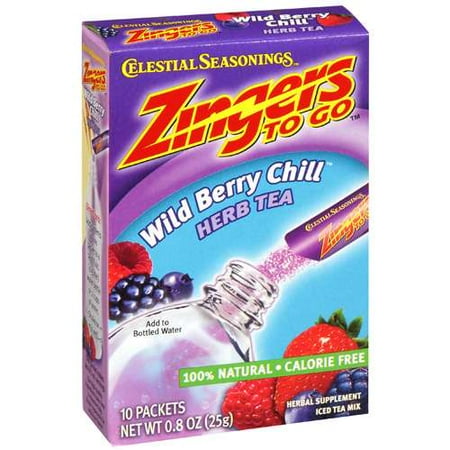 Hain Celestial Group Celestial Seasonings Zingers To Go Iced Tea Mix, 10 ea