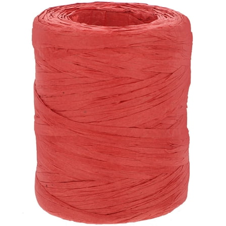 GETAJGHSD Raffia Ribbon Roll in Red for Crafting and DIY Projects