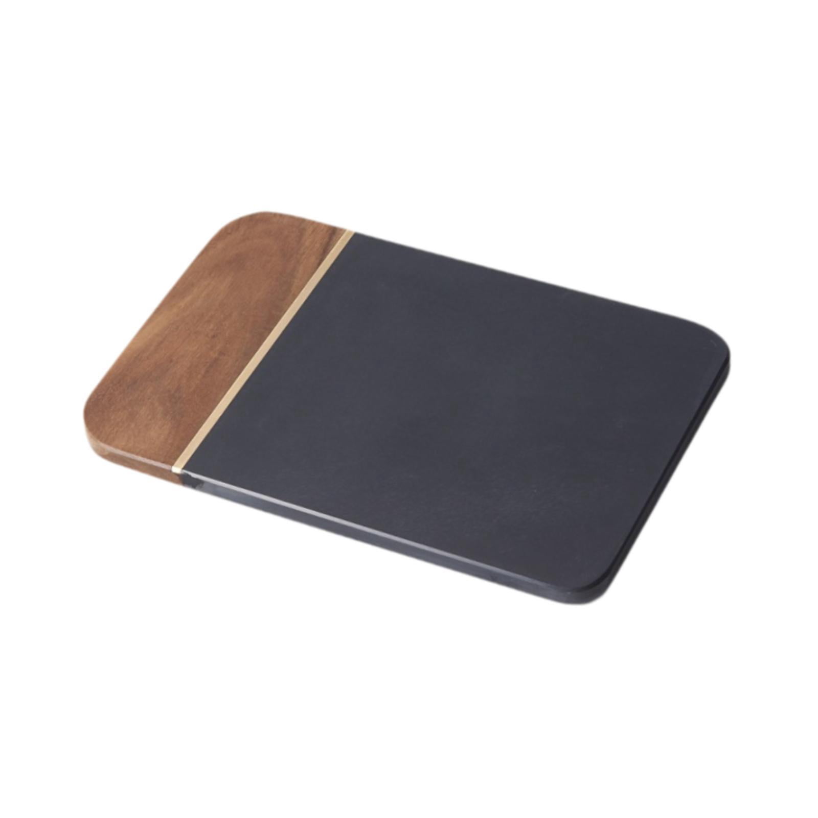 TISHITA Breadboard Cutting Board Sturdy Multipurpose Tableware Serving Platter Vegetable Chopping Board for Coffee Shops Hotel Bakery Black