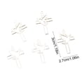 thumbnail image 3 of Silver Cross Pendant Craft Charm for DIY Jewelry Making， Stainless Steel Hollow Ornament for Bracelet Necklace Accessories， Handmade Craft Supplies for Gift Decor(Silver,5 Pcs), 3 of 6