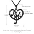 thumbnail image 5 of Jewmon Music Lover Treble Clef Necklace for Women Music Note Heart Pendant Jewelry Gifts for Mom Daughter, 5 of 8