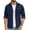 Nave Blue, variant on COOFANDY Men's Button Down Waffle Shirt Jacket Casual Long Sleeve Shacket Lightweight Overshirts with Flap Pockets