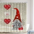 thumbnail image 3 of Twfbrm Valentines Shower Curtain, Valentines Day Shower Curtain for Bathroom, Valentine Gnomes Couples and Love Hearts Pink Waterproof Fabric Bath Curtain with Hooks for Home Decor, 3 of 7