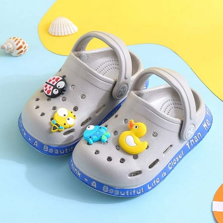 

Toddler Little Kids Shower Pool Slide Sandals Non-Slip Summer Slippers Lightweight Beach Pool Water Shoes for Girls and Boys