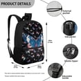 thumbnail image 5 of Uourmeti Colorful Butterfly Pattern School Travel Bag, Practical Backpack 17 Inch Spacious Interior School Backpack for Hiking Daily Use, 5 of 6