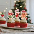 thumbnail image 3 of Adornos para magdalenas Elevizzle Merry Christmas, 24 unidades, acuarela, 3 of 7