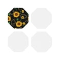 thumbnail image 2 of Disketp Sunflowers Funny Coasters,4 Pcs Leather Coasters With Holder, Perfect Housewarming Hostess Gifts,Protect Furniture From Water Marks Scratch, 2 of 9