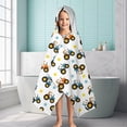 thumbnail image 6 of Cartoon Tractors Stars White Pattern Hooded Bath Towel，60"x35" for Ages 3 To 12 Kids, Quick Dry Lightweight Soft Microfiber Hood Beach Towel Cover Up for Kids, 6 of 7
