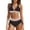 Black, variant on Women 2 Piece Swimsuits High Waisted Bikini Sets Bikini Sets Color Block Two Piece Drawstring Sexy Bathing Suit L