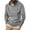 812Grey285, variant on VNKIDY Men's Sweatshirts Hooded Half Button Hooded Knit Fashion Hoodie Male Long Sleeve Solid Color Pullover Autumn Winter Streetwear Birthday