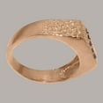 thumbnail image 4 of LBG British Made 18k Rose Gold ring with Natural Amethyst Mens band Ring - 33 size options - Size 9.75, 4 of 6