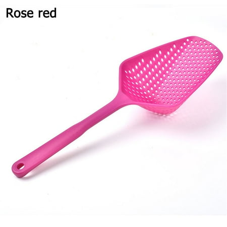 

1PC Tools Large Gadgets Cooking Shovels Colander Scoop Colander Soup Filter Food Strainer ROSE RED