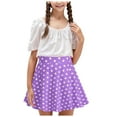 thumbnail image 1 of Ywoagh Jupes pour Filles Enfants à Pois Graphique Style Rétro pour Garçons et Tenue de Jeu Active Violet, 1 of 6