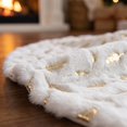 thumbnail image 7 of Christmas Tree Skirt 35.4in Feathers Pattern Plush, Soft Tree Mat for Christmas Tree Base Floor Decor Living Room Holiday by MPOISVA, 7 of 7