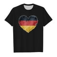 thumbnail image 3 of WEAIXIMIUNG Excision Enfant Drapeau d'Allemagne Imprimé Manches Courtes Col Rond T-Shirt Floral Tendance Mode Chemise de Base Hauts, 3 of 4