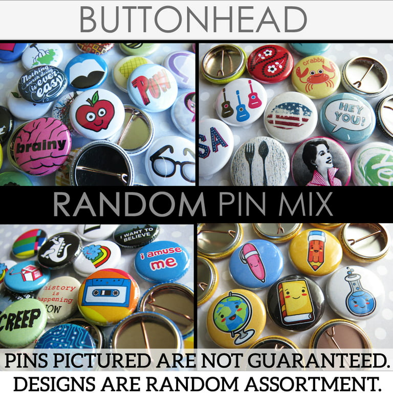 Random Christmas Buttons Pins Bulk Lot - Cheap Christmas Office Party Gifts  for Coworkers, Favors, Decor, Decorations, Stockings - Set of 100 Mini