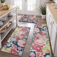 thumbnail image 2 of Pioneer Flower Floral Print Pattern Kitchen Rugs Sets Of 3,Kitchen Runner Rugs Non Skid Washable,Decorative Kitchen Floor Mats for Kitchen,Sink,Laundry,17"x30"+ 17"x47" + 17"x59", 2 of 6