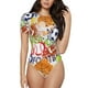 thumbnail image 1 of Balery Balls Body de cuello redondo de manga corta para mujer Tops de manga corta Tops básicos-Large, 1 of 7