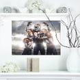 thumbnail image 1 of American Footballer in Action - Sport Canvas Art Print, 1 of 3