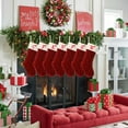 thumbnail image 6 of kladzum Christmas Decorations 26 Letters Christmas Stockings, 18 Inches Knitted Hosiery Wool Socks Embroidered Christmas Stocking for Xmas Tree, Fireplace, Stair, Xmas Stocking Gifts Bag, 6 of 8