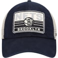 thumbnail image 2 of Men's '47 Black/Natural Brooklyn Nets Four Stroke Clean Up Snapback Hat, 2 of 4