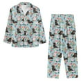 thumbnail image 6 of FOR U DESIGNS Flower Dachshund Pajama Sets for Women 2 Piece Button Down Long Sleeve Pants and V-neck Tops Size 2XL Button Up Night Shirts for Women Sleepwear Pj, 6 of 7